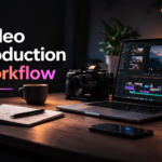 alt="Video production workflow stages from idea to publishing"