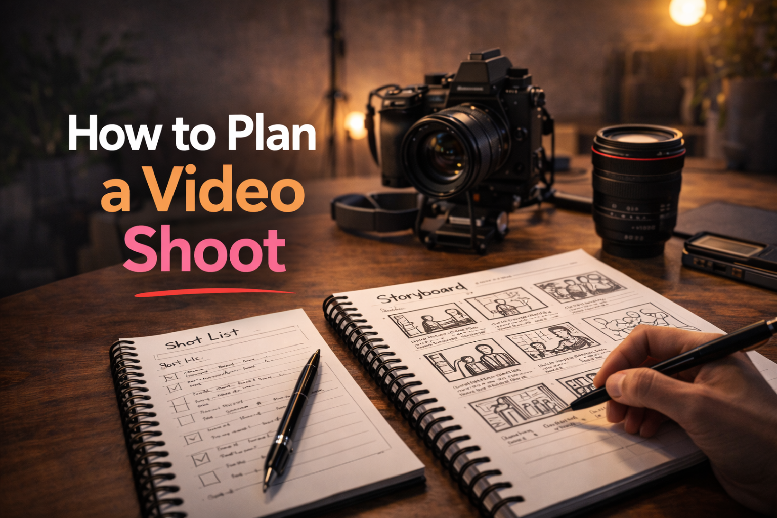 how to plan a video shoot