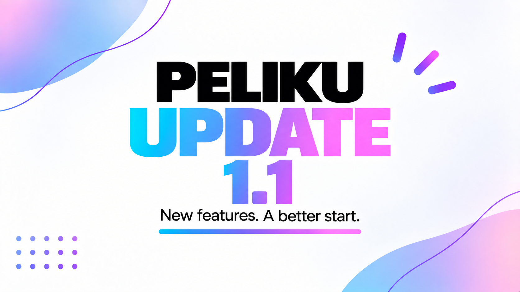 Peliku 1.1 update with tasks, global notes and shooting mode improvements